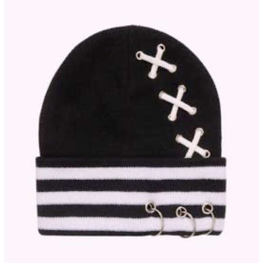 🖤🤍Black and white lace hat🤍🖤